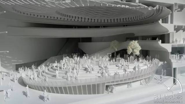 ▲戲曲中心概念模型的特色吊頂。