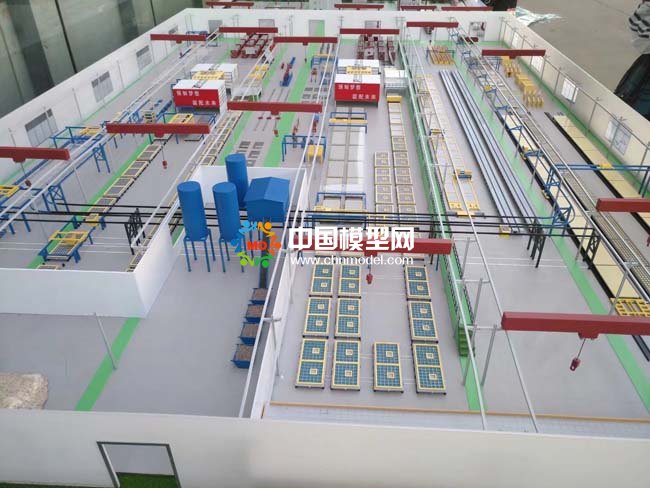混凝土預(yù)制件沙盤模型，預(yù)制件生產(chǎn)線沙盤模型， 裝配式建筑沙盤模型